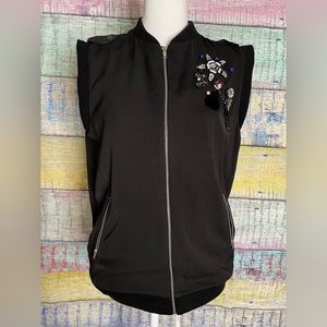 Saks Fifth Avenue Black Vest Sz XS